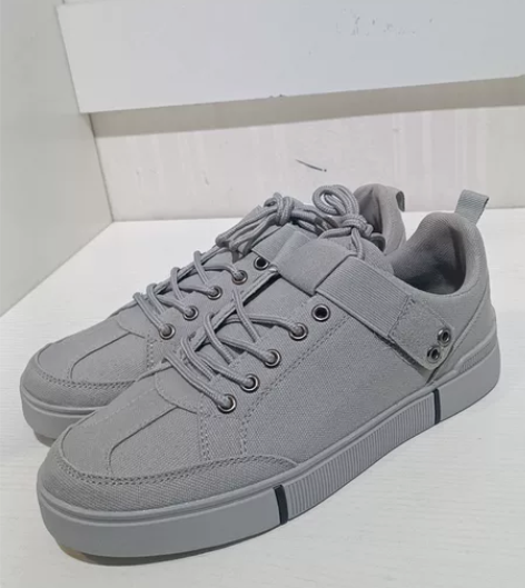 公鸡系带圆头运动休闲鞋大码板鞋学生韩版帆布...