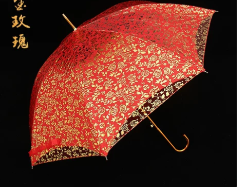 结婚红伞婚伞新娘伞红色出嫁伞婚庆用中式婚礼...