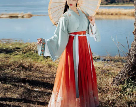 【碧落】荷妤奕原创汉服新款女魏晋制交领齐腰...