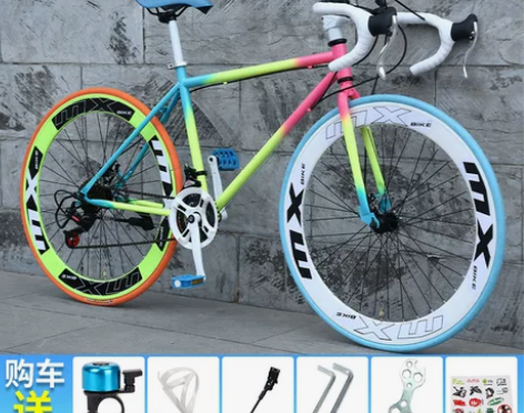 公路死飞自行车实心胎男款爆改变速活飞细轮胎...