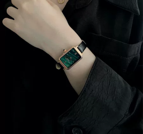 罗拉小绿表手表女轻奢小众名牌rose风小方...