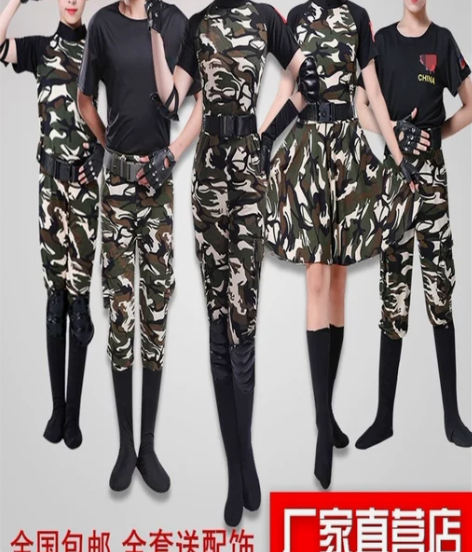 军之旅男女兵表演服弹力套装演出服饰现代文艺...