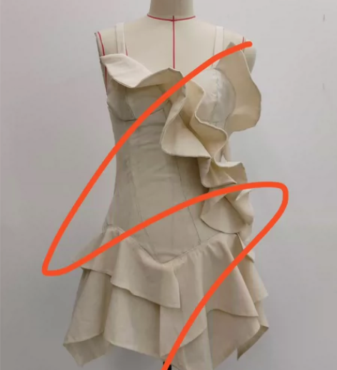 立体裁剪 立裁作业连衣裙 成衣 麦昆秀场同...