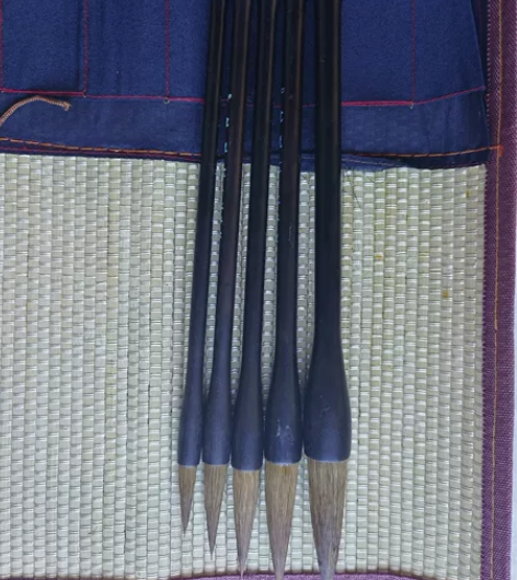 紫檀木杆高档狼毫五支一套秒杀价120元包邮...