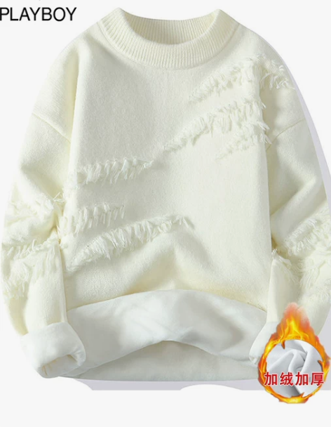 毛衣男秋冬季新款潮牌痞帅宽松针织衫男日系复...