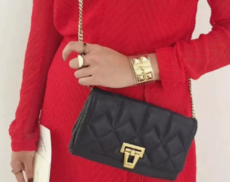 RABEANCO女包小香风菱格链条包手拿包...