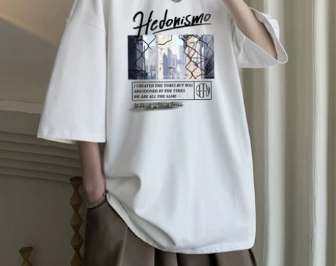 纯棉短袖t恤男款夏季薄款加长大码宽松美式印...