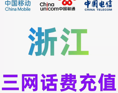 浙江移动联通电信话费充值手机缴费话费代充可...