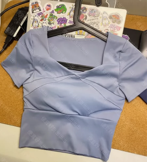 ?（2件30包邮）瑜伽服女带胸垫跑步健身短...