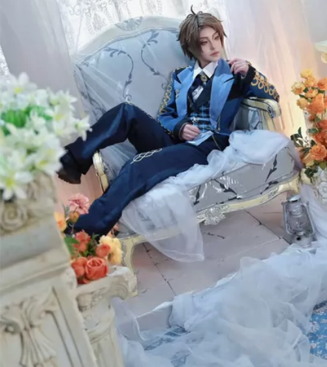 新世界狂欢镀金上流伊得假发男角色造型假发 ...