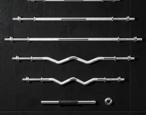 朗威杠铃杠 哑铃杆直径25mm杆 直杆 曲...