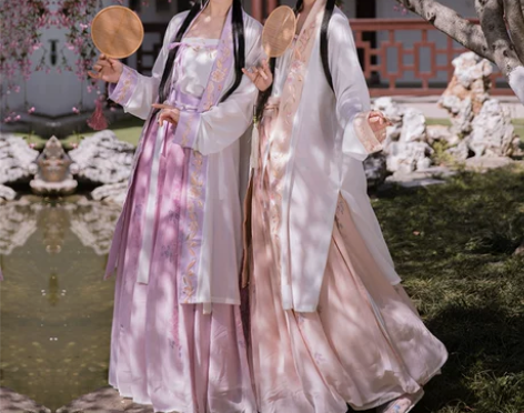 ?言然紫藤原创正品宋制汉服女褙子三件套中国...