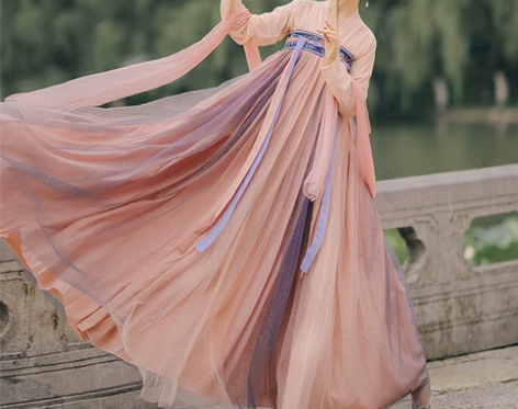 汉服女中国风正品原创古装一庭春超仙白菜唐制...