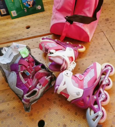 迪卡侬 OXELO轮滑鞋 儿童直排轮29-...