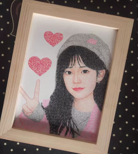 用名字画画名字画像定制彩色素描人像真人照片...