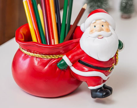 【礼遇价】创意时尚可爱圣诞老人笔筒摆件办公...