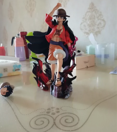 四皇路飞手办，祖国版，所见即所得，有盒，有...