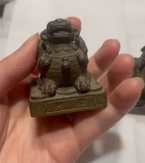 纯铜实心摆件老物件 一对貔貅共两个 工艺品...