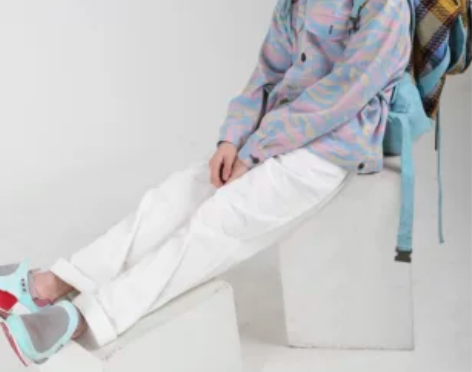 EPIC POETRY 白色灯芯绒长裤 M...