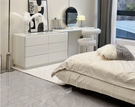 苏恒家居斗柜梳妆台一体卧室现代简约床尾柜收...