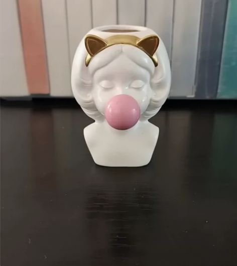 可爱ins风化妆刷收纳筒 吹泡泡女孩卡通装...