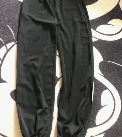 冰丝阔腿高腰长裤黑色 实物拍摄、全新！只有...