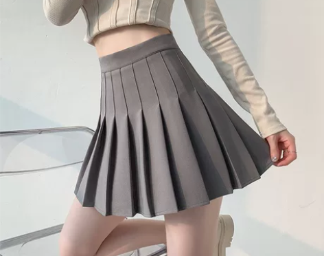 ?. 白色百褶裙女夏季裙日系高腰秋冬新款中...