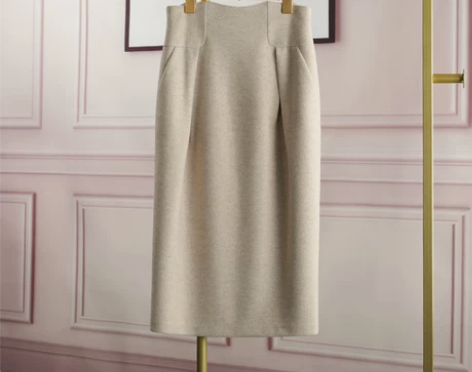 毛呢半身裙秋冬女2022新款花苞裙气质百搭...