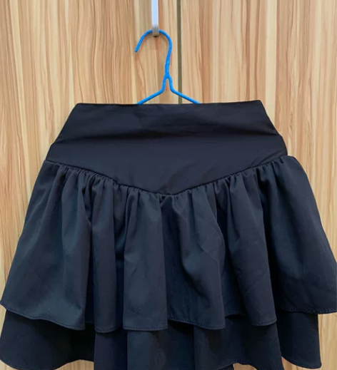 公主风双层蛋糕裙高腰蓬蓬半身裙防走光松紧腰...