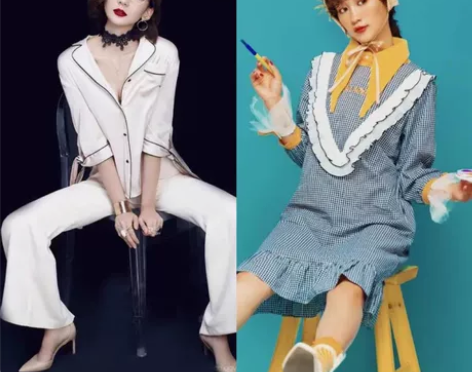 2套，黑白格子连衣裙配饰+衬衫衣裤，田园韩...