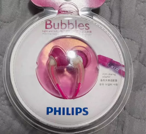 飞利浦有线耳机Bubbles，备用共享适配...