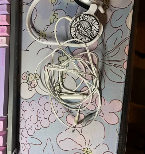 飞利浦挂耳耳机，听筒+麦克 头大用不了出