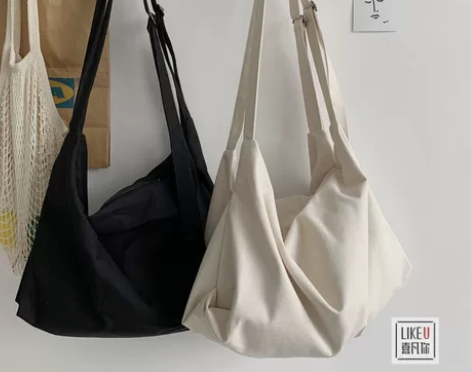 原创自制拉链小众休闲托特瑜伽袋学生文艺大容...