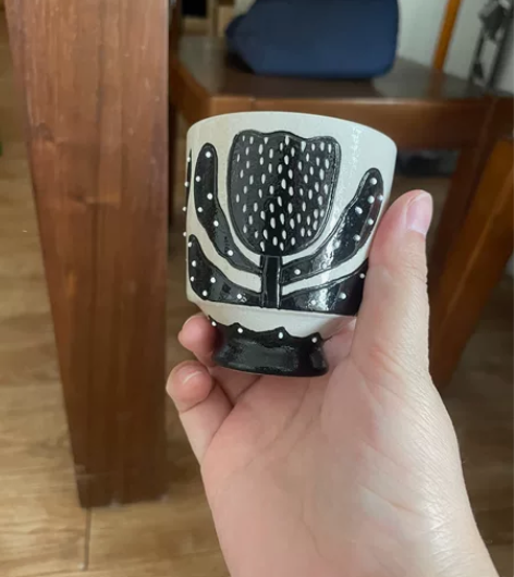 陶溪川集市购入的杯子，全新出 法式感，三朵...