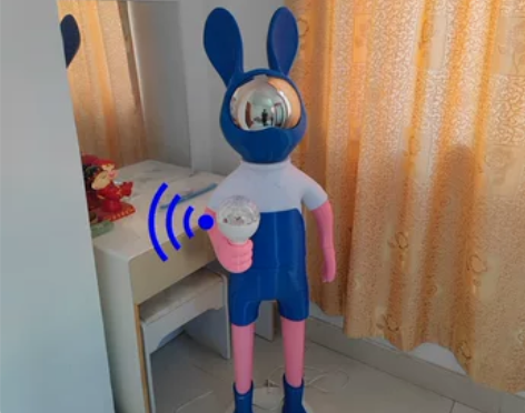 持灯兔大型落地摆件客厅电视机柜旁卡通雕塑生...