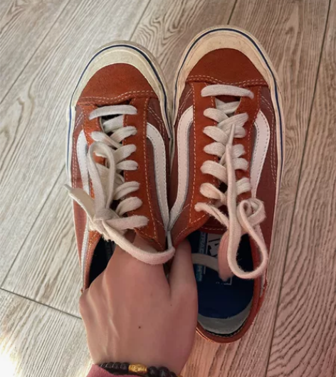 vans范斯style 36 脏橘色休闲低...