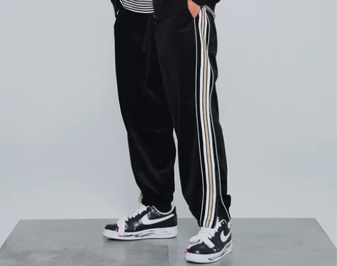 Undefined高街潮牌金边三色织带松紧...