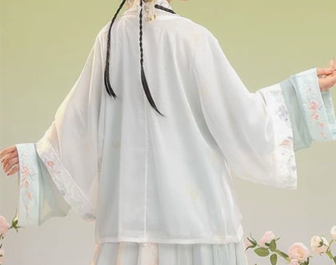 清梳花夕原创宋制汉服女对襟褙子 仅白色半袖...