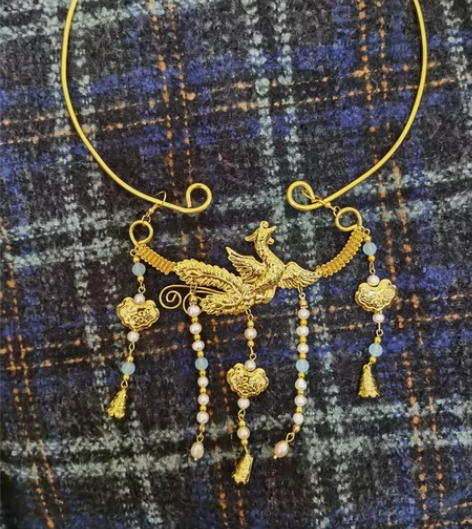 #汉服配饰 退坑打包出【琉璎芷】铜镀金两条...