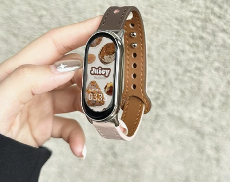 步游Mi拼色皮质适用小米手环5全新未使用 ...