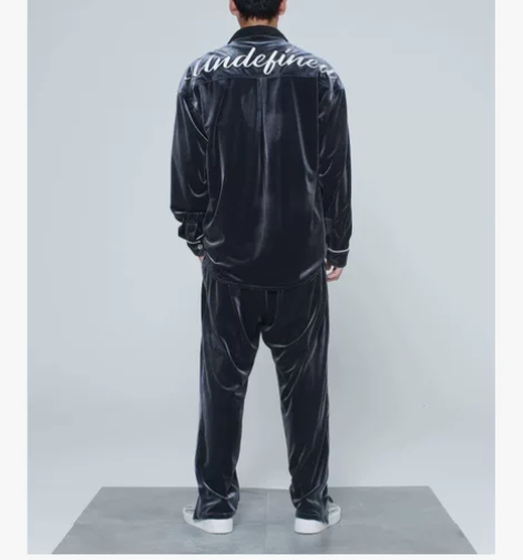 undefined高街韩国进口丝绒外套男衬...