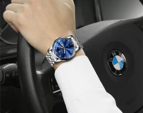 瑞之缘爆款精钢壳钢带钢表男士正品石英表三针...