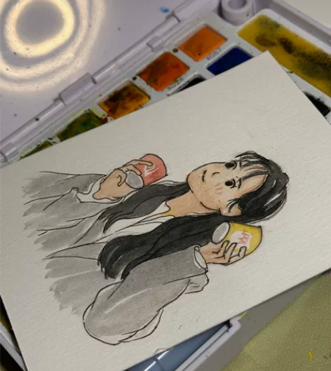 水彩人物肖像画 可约稿！ 单人25一张 情...