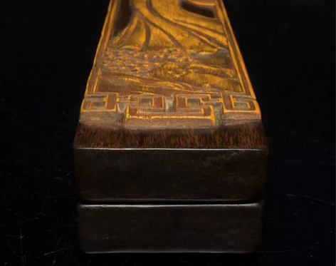 竹子镇尺 做工精细 图案精美 古代文人时常...