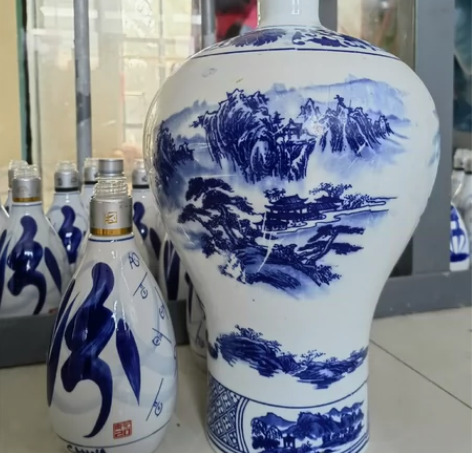 摆柜神器青花瓷空瓶高端大气非常漂亮小的十五...
