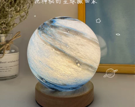 星球小夜灯创意星空充电装饰床头台灯房间氛围...