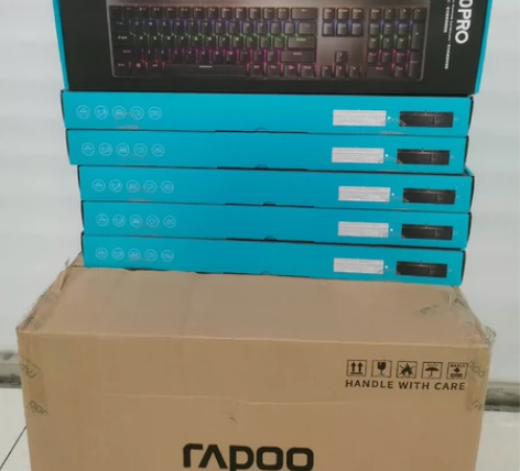 雷柏V500PRO青轴机械键盘 USB接口...