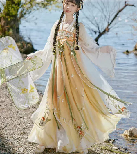 十三余花朝如约汉服大全套M码 齐胸唐制汉服...