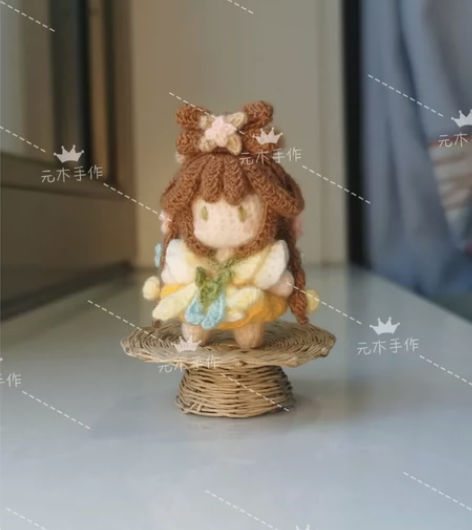 微钩人偶熊孩子8号 蔡文姬 花朝如约 用线...