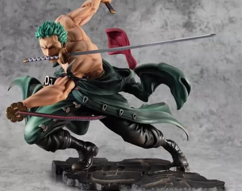 海贼王三千世界大号索隆手办阿修罗三刀流战斗...